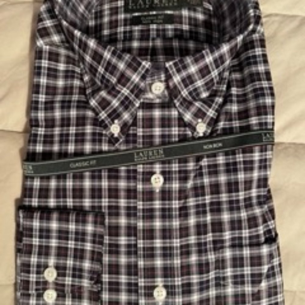 Ralph Lauren Mens plaid button down shirt